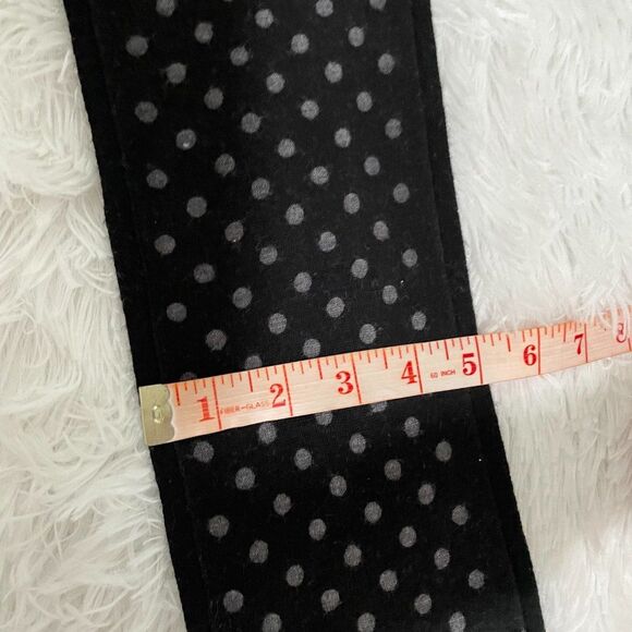 Women Vintage Coach Polka Dot Wool Scarf in Dark Gray One Size - Picture 5 of 8